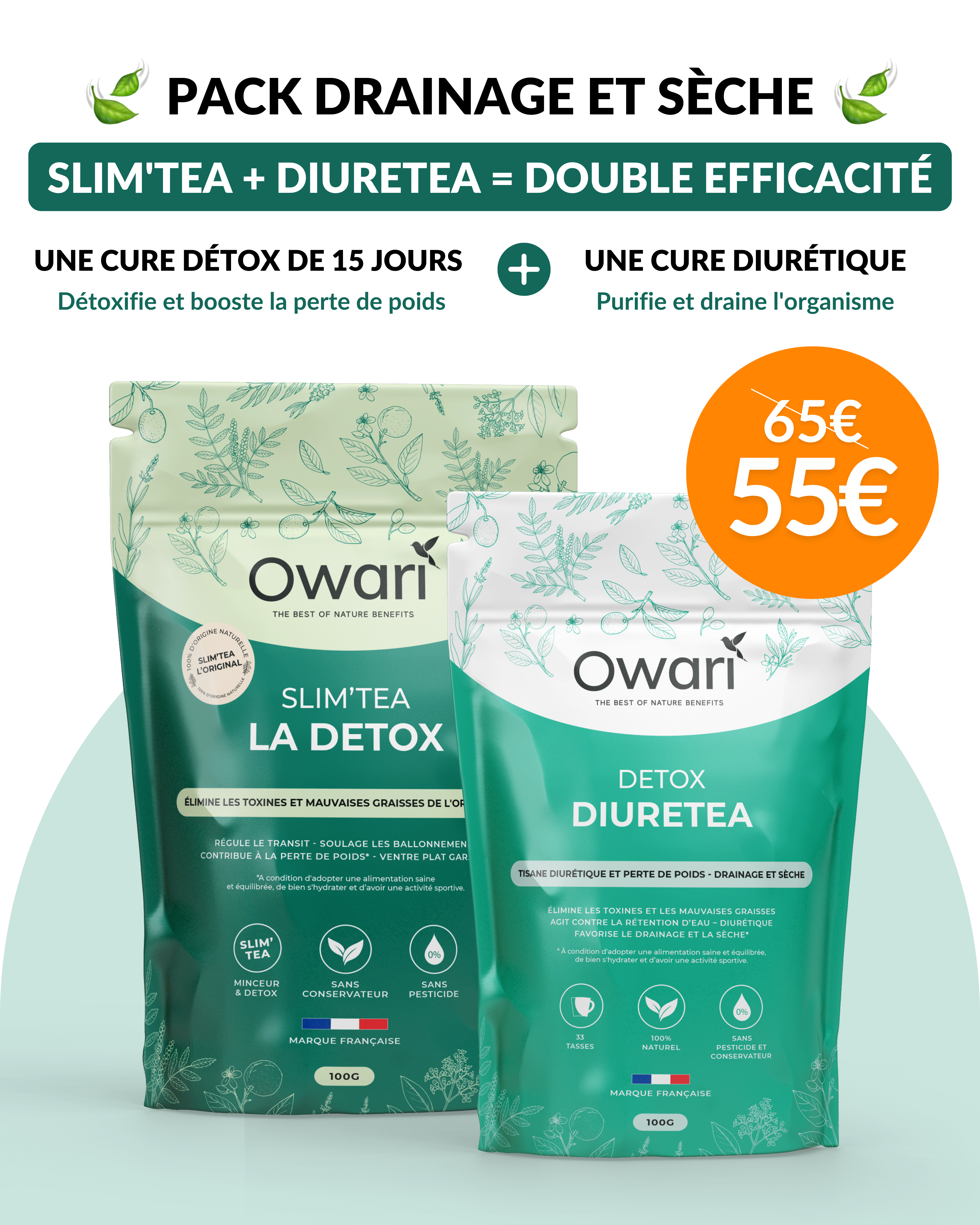 Les différences entre la Slim'Tea et Diuretea 🧡 OWARI