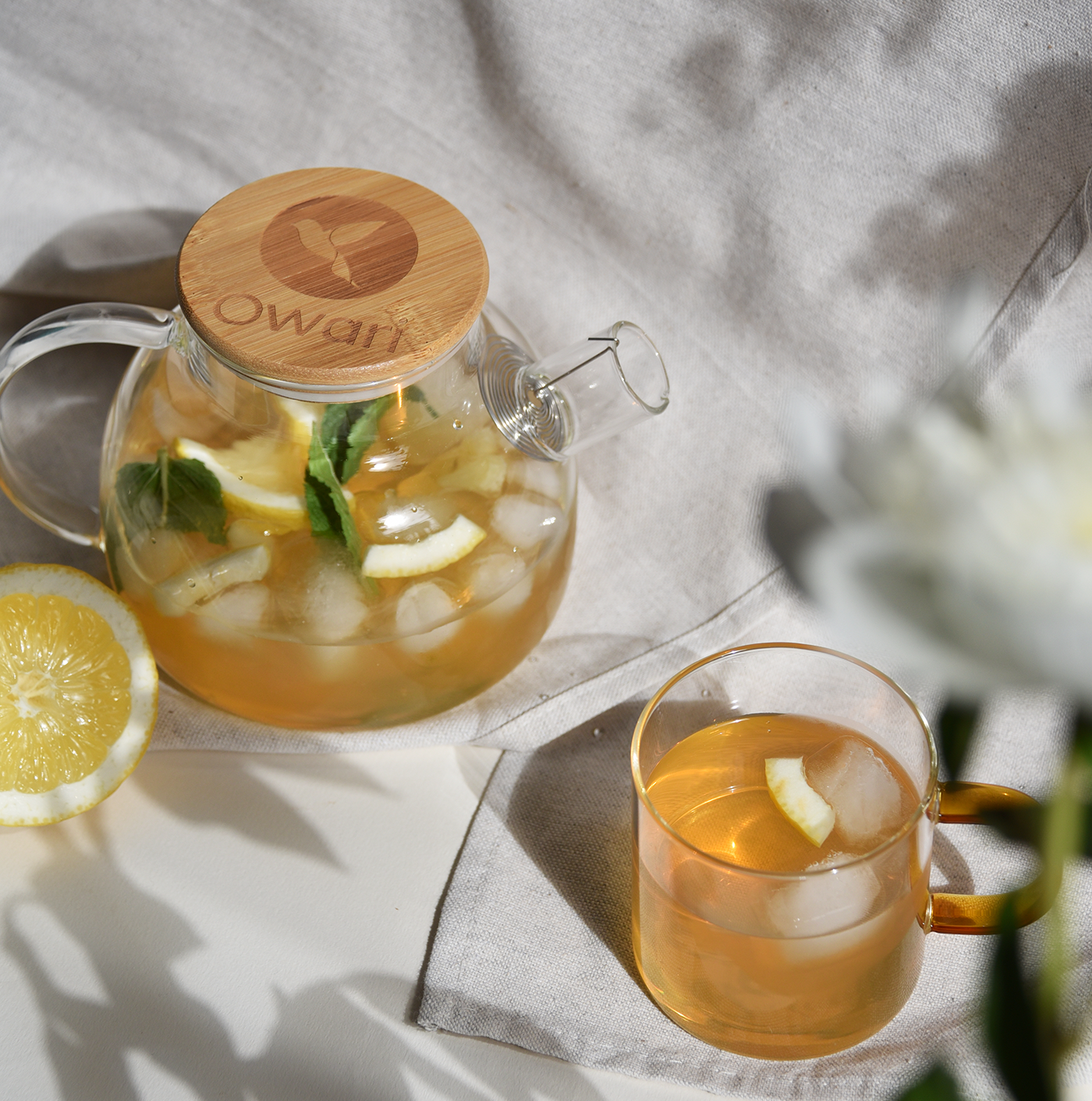 Théière japonaise en verre avec filtre intégré - Slim Tea